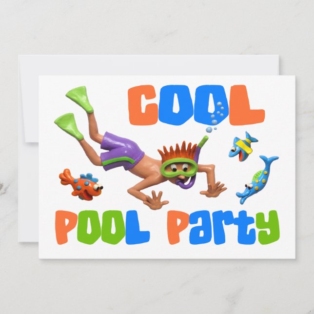 Cool Pool Party Invitation (Front)