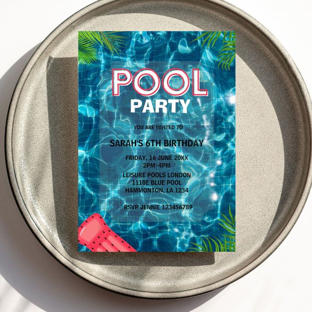 Cool Pool Party | Swimming Birthday Invitation (Creator Uploaded)