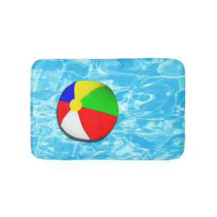 cool pool-themed bathroom decor bath mat