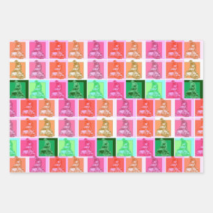 Cool Pop Art Snowmobile Wrapping Paper Sheet