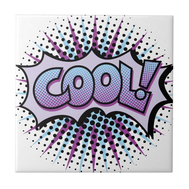 Cool Pop Art Tile (Front)