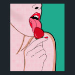 Cool Pop Art Woman  Poster<br><div class="desc">Cool Pop Art Woman comics retro design by mark ashkenazi</div>