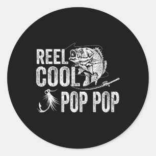 Cool Pop Pop Fishing Fathers Day Gifts Classic Round Sticker