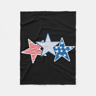 Cool Popsicle American Flag Patriotic 4th Of July Fleece Blanket