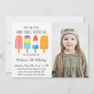 Cool Popsicle Birthday Invitation