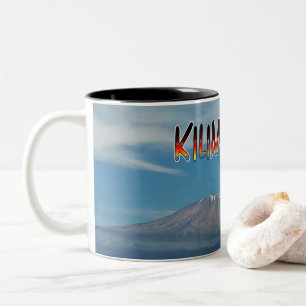 Cool Popular Walkable Climbable Mount Kilimanjaro  Two-Tone Coffee Mug
