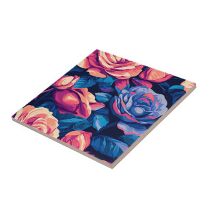 Cool Portuguese Rose Ceramic Tiles  For Home Decor