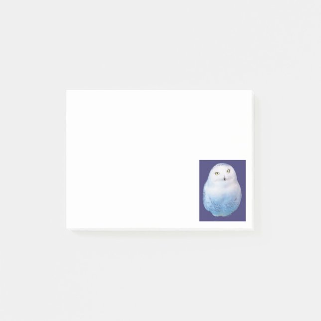 Cool Post-it Snowy Owl Notes (Front)