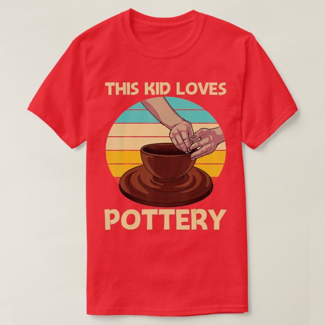 Cool Pottery Design For Kids Boys Pottery Ceramic  T-Shirt (Design Front)