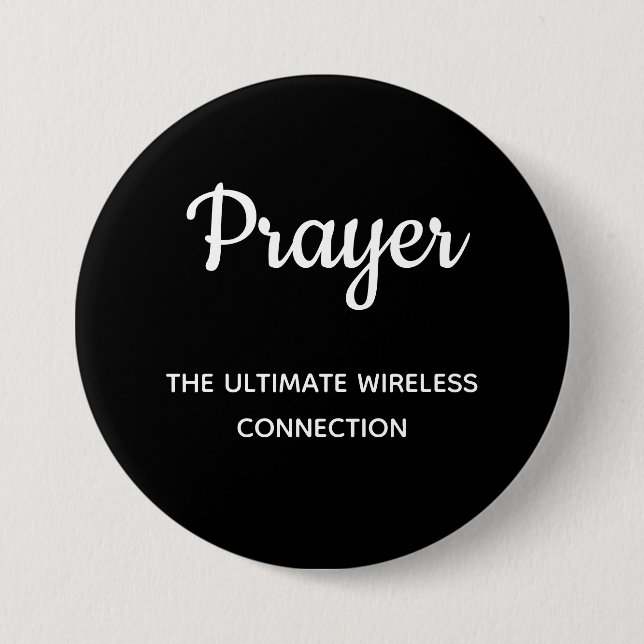 Cool Prayer Chalkboard Style Christian Typography 7.5 Cm Round Badge (Front)
