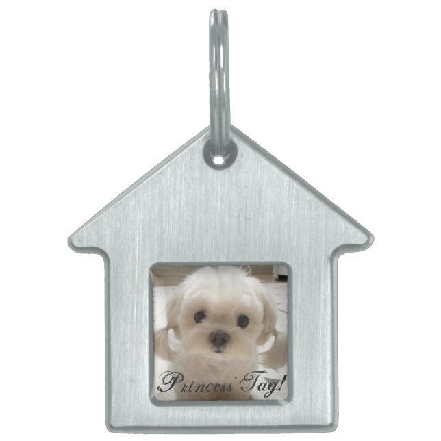 Cool Princess Tag Dog Square Framed Pet Tag (Front)