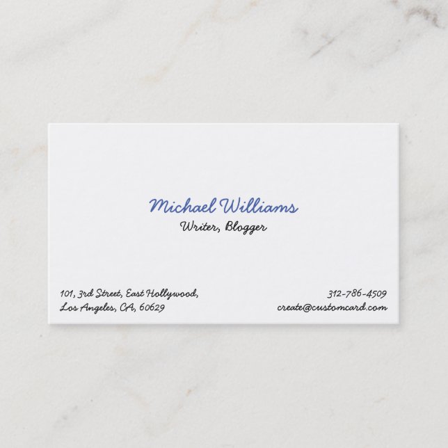 Cool Professional Plain Elegant Business Card (Front)