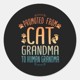 Cool Promoted To Grandma For Mum New Grandmother C Classic Round Sticker