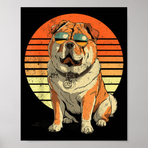 Cool proud chow chow men women vintage dog lovers poster