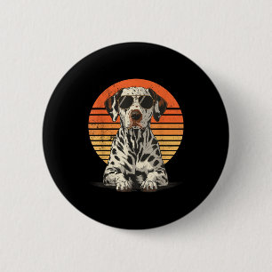 Cool proud dalmatian men women vintage dog lovers 6 cm round badge