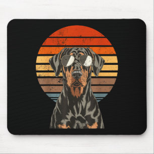 Cool proud doberman men women vintage dog lovers mouse pad