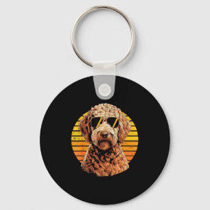 Cool proud doodle men women vintage dog lovers key ring