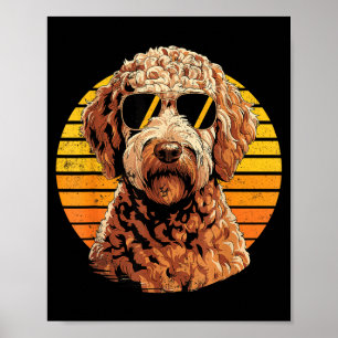 Cool proud doodle men women vintage dog lovers poster