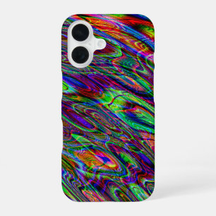 Cool Psychedelic Hippie Acid Trip Tie Dye Marbling iPhone 16 Case