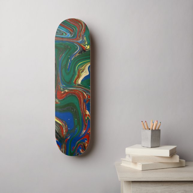 Cool Psychedelic Pattern Skateboard (Wall Art)