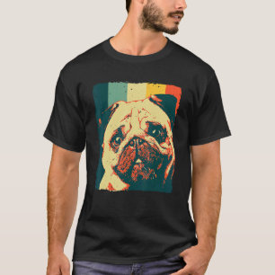 Cool Pug Black Pug Dog Vintage 80s 90s T-Shirt