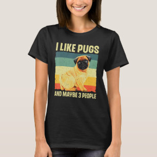 Cool Pug Design For Men Women Puppy Pet Dog Breed  T-Shirt