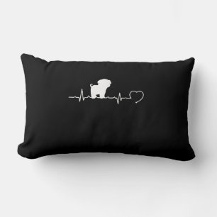 Cool Pug Dog Breed Heartbeat Puppy Lumbar Cushion
