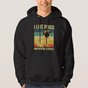Cool Pug For Men Women Puppy Pet Dog Breed Pug Lov Hoodie