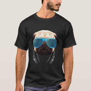 Cool Pug Party Gift Pug Dog Lover Music DJ Essenti T-Shirt