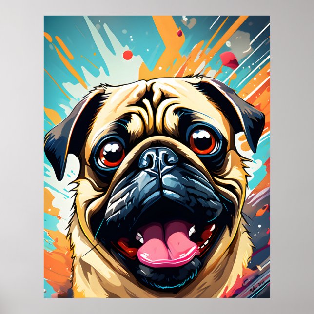 Cool Pug Poster (Front)