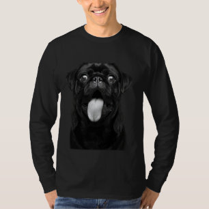 Cool Pug Sticking Tongue Out in Playful Defiance T-Shirt
