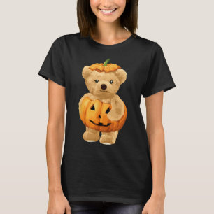 Cool Pumpkin And Bear For Halloween T-Shirt