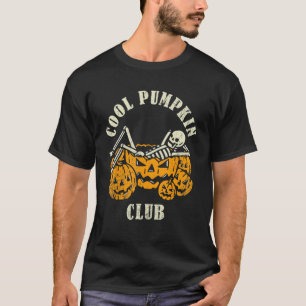 Cool Pumpkin Club  Halloween  Retro Pumpkin Face T-Shirt
