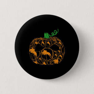 Cool Pumpkin Equestrian Lover Halloween Equestrian 6 Cm Round Badge
