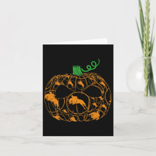 Cool Pumpkin Equestrian Lover Halloween Equestrian Card