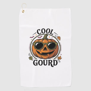 Cool Pumpkin Shirt Vintage Engraved Halloween Sung Golf Towel