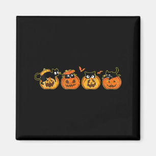 Cool Pumpkin Spooky Black Cat Mum Halloween Magnet