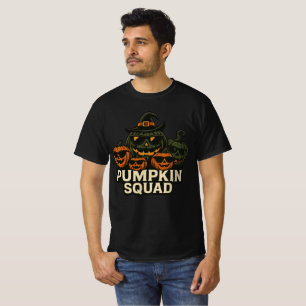 Cool Pumpkin Squad Halloween Design T-Shirt