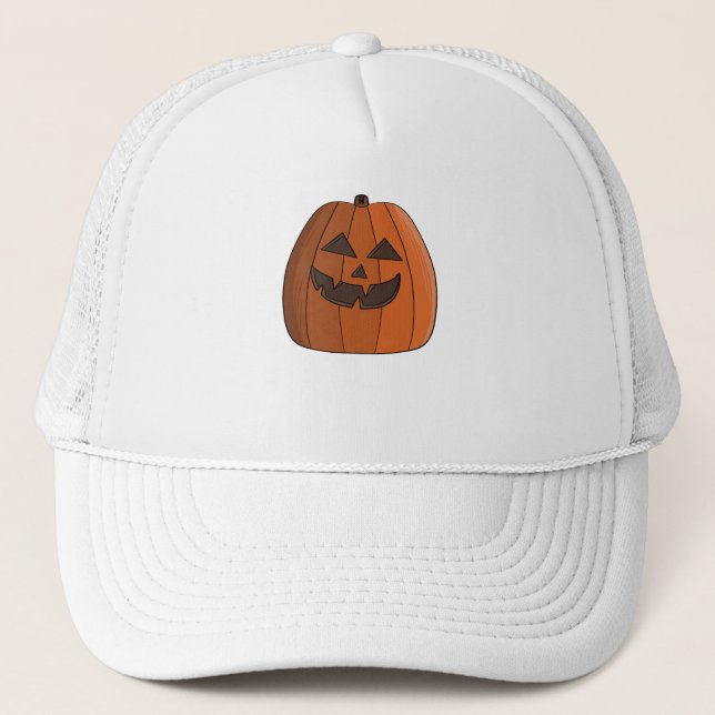 Cool Pumpkin Trucker Hat (Front)