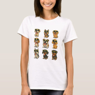 Cool Pup with Shades – Funny Dog Cartoon T-Shirt