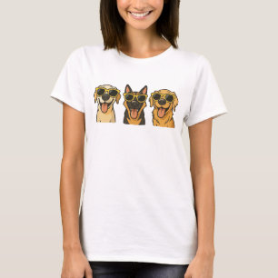 Cool Pup with Shades – Funny Dog Cartoon T-Shirt