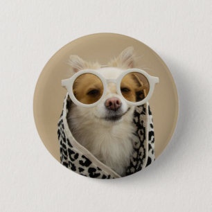 cool puppy 6 cm round badge