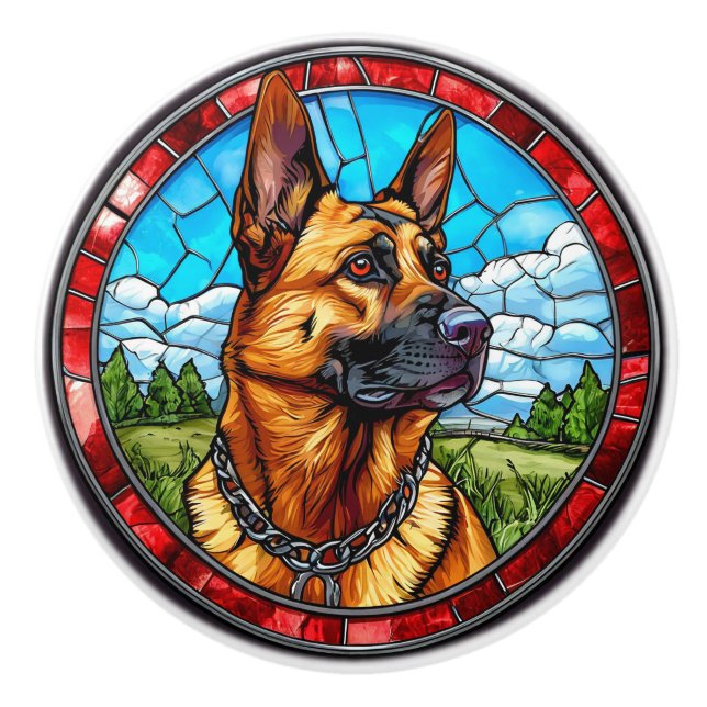 Cool Purebred Dog Ceramic Knob (Front)