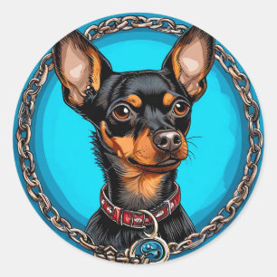 Cool Purebred Dog Classic Round Sticker