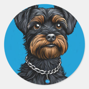 Cool Purebred Dog Classic Round Sticker