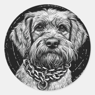 Cool Purebred Dog Classic Round Sticker
