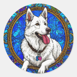 Cool Purebred Dog Classic Round Sticker