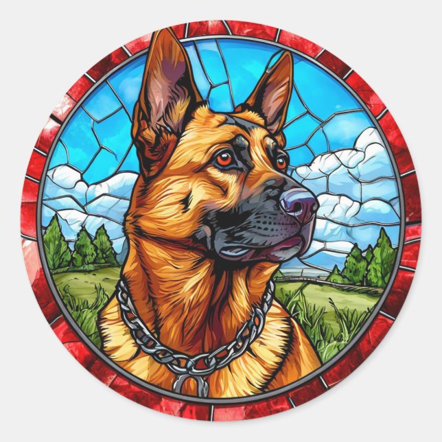 Cool Purebred Dog Classic Round Sticker (Front)