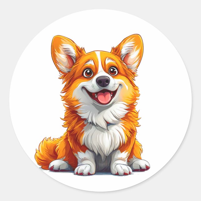 Cool Purebred Dog Classic Round Sticker (Front)