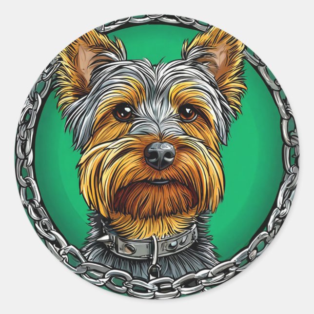 Cool Purebred Dog Classic Round Sticker (Front)